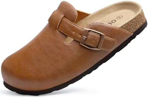 Vegan Leather Clogs for Women Slip On Potato Shoes